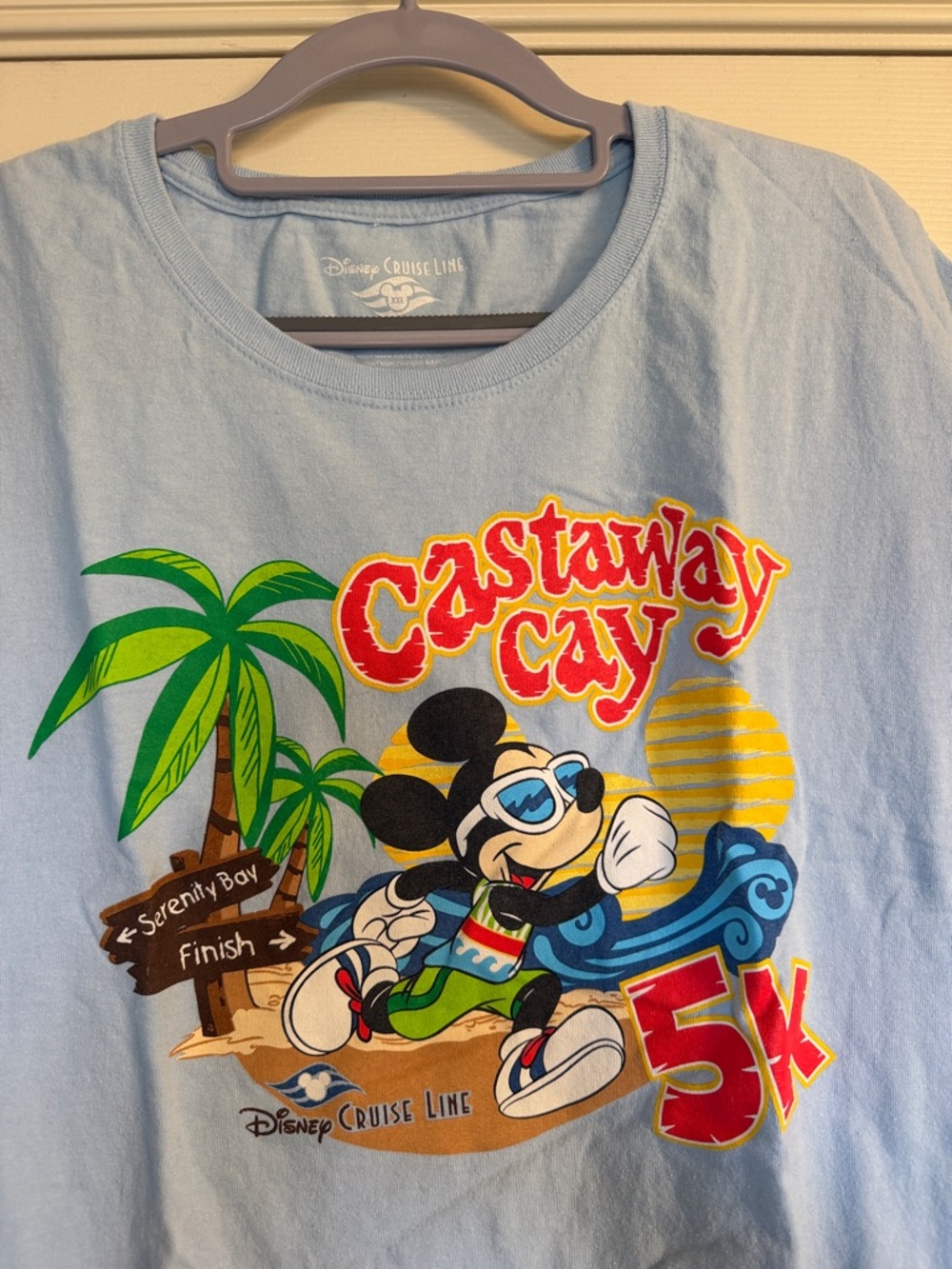 Disney Castaway Cay 5K Short Sleeve Tee - Light Blue - Picture 4 of 5